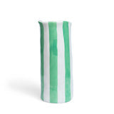 Noss and Co - Ceramic Medium Vase - Mint Green Stripe