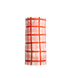 Noss and Co - Ceramic Medium Vase - Red & Pink Gingham